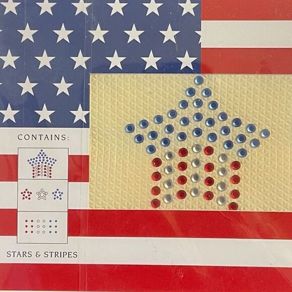 Swarovski Crystal Stars and Stripes Temporary Tattoos - Picture 4 of 4